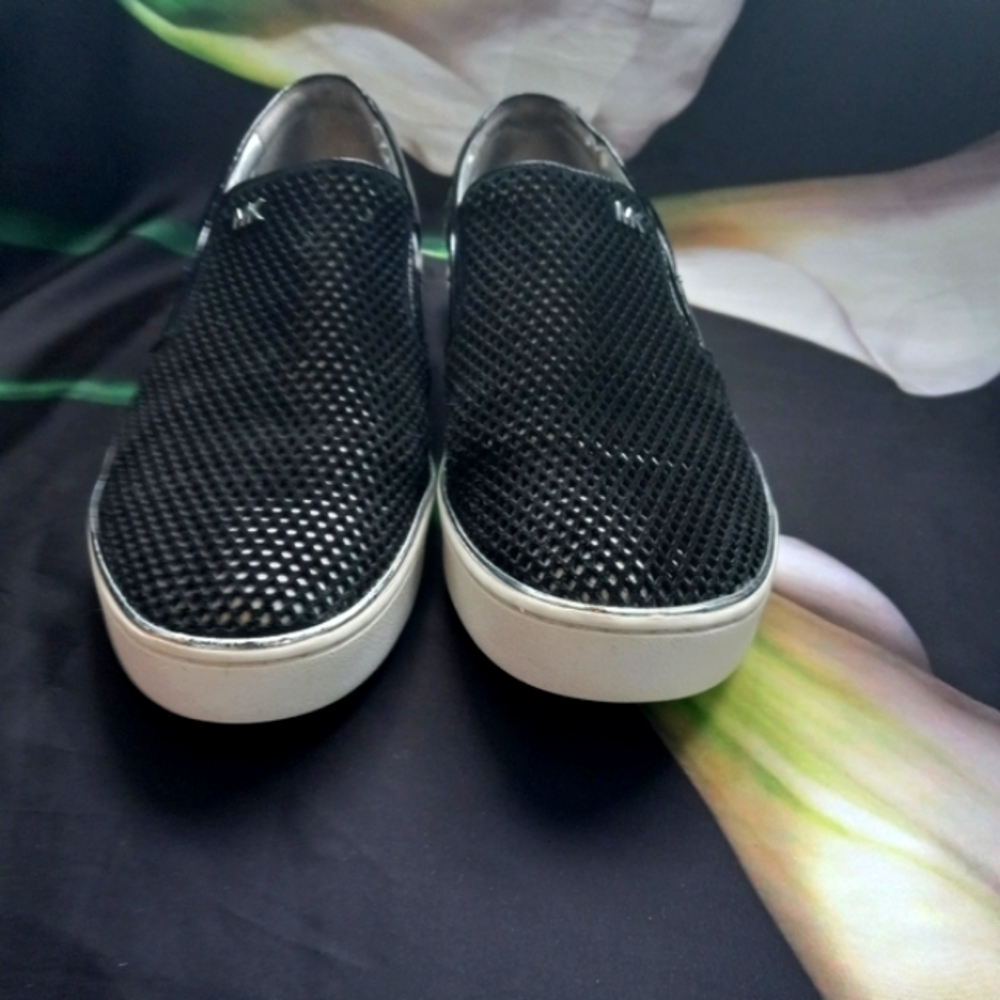 Michael Kors Kyle Slip On Platform Leather & Suede Sneakers Women's US 9